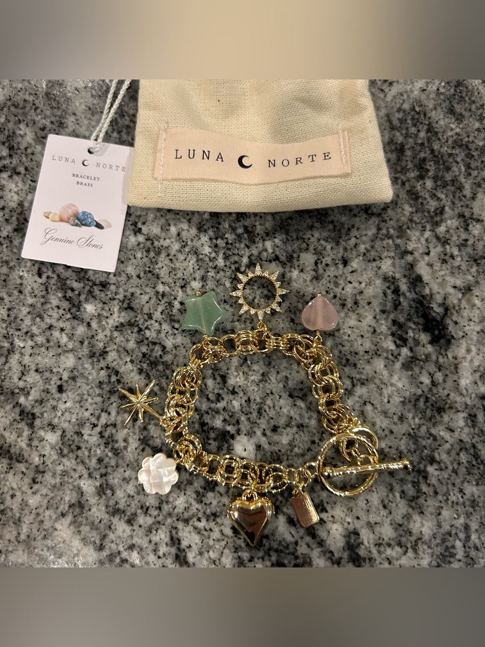 New Luna Norte Gold Charm Bracelet